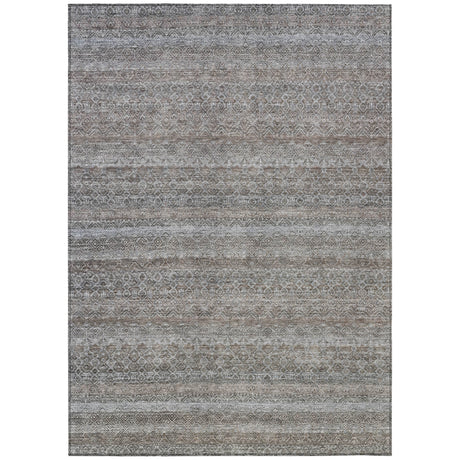 Addison Chantille ACN2105 Stripes Machine Made Transitional Brown Rug