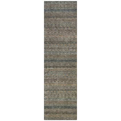 Addison Chantille ACN2105 Stripes Machine Made Transitional Chocolate Rug