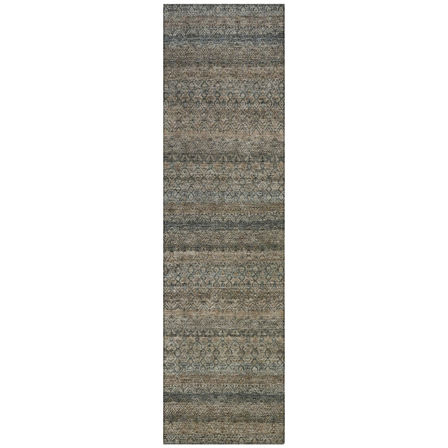 Addison Chantille ACN2105 Stripes Machine Made Transitional Chocolate Rug