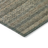 Addison Chantille ACN2105 Stripes Machine Made Transitional Chocolate Rug