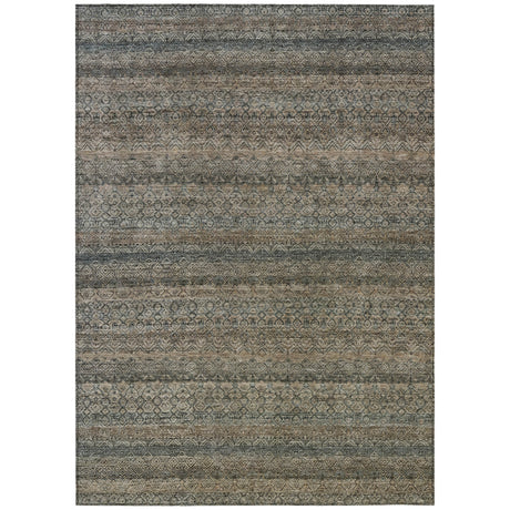 Addison Chantille ACN2105 Stripes Machine Made Transitional Chocolate Rug