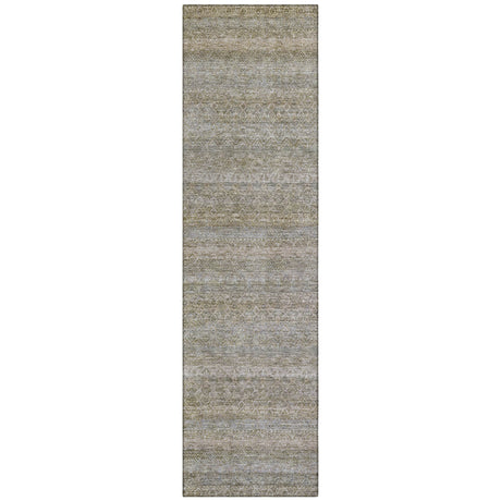 Addison Chantille ACN2105 Stripes Machine Made Transitional Khaki Rug