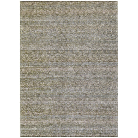 Addison Chantille ACN2105 Stripes Machine Made Transitional Khaki Rug