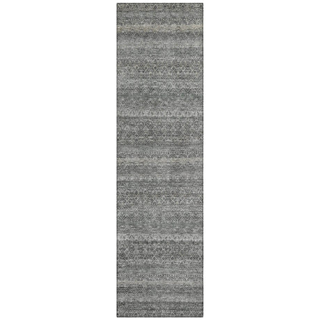 Addison Chantille ACN2105 Stripes Machine Made Transitional Pewter Rug