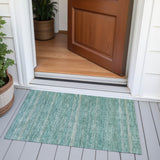 Addison Chantille ACN2105 Stripes Machine Made Transitional Teal Rug