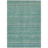 Addison Chantille ACN2105 Stripes Machine Made Transitional Teal Rug