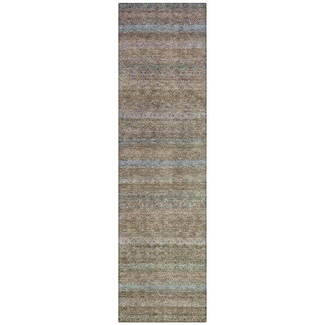 Addison Chantille ACN2106 Stripes Machine Made Transitional Brown Rug