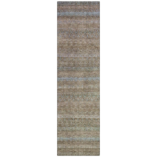 Addison Chantille ACN2106 Stripes Machine Made Transitional Brown Rug