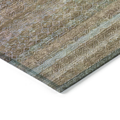 Addison Chantille ACN2106 Stripes Machine Made Transitional Brown Rug