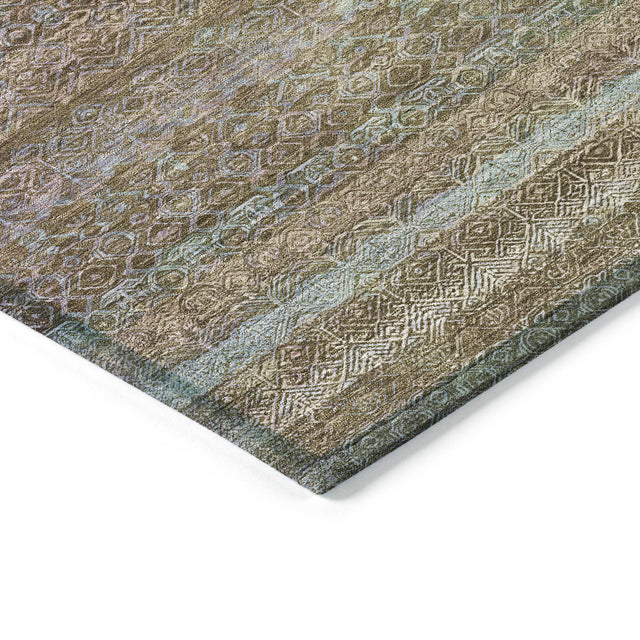 Addison Chantille ACN2106 Stripes Machine Made Transitional Brown Rug