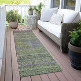 Addison Chantille ACN2106 Stripes Machine Made Transitional Olive Rug