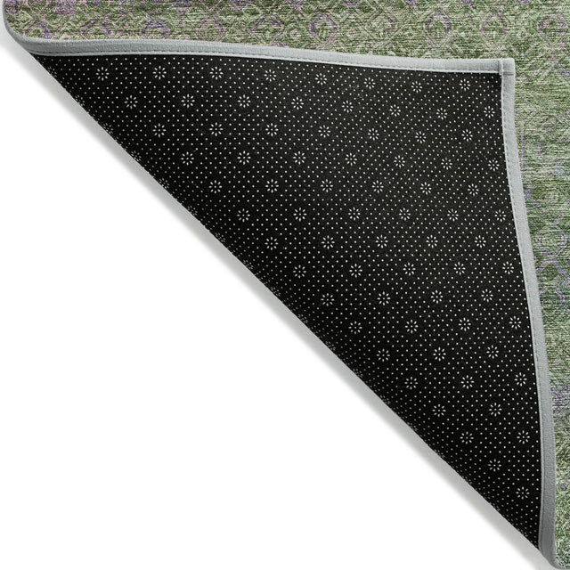 Addison Chantille ACN2106 Stripes Machine Made Transitional Olive Rug