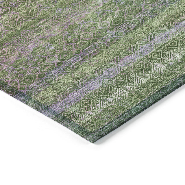 Addison Chantille ACN2106 Stripes Machine Made Transitional Olive Rug
