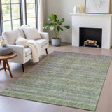 Addison Chantille ACN2106 Stripes Machine Made Transitional Olive Rug