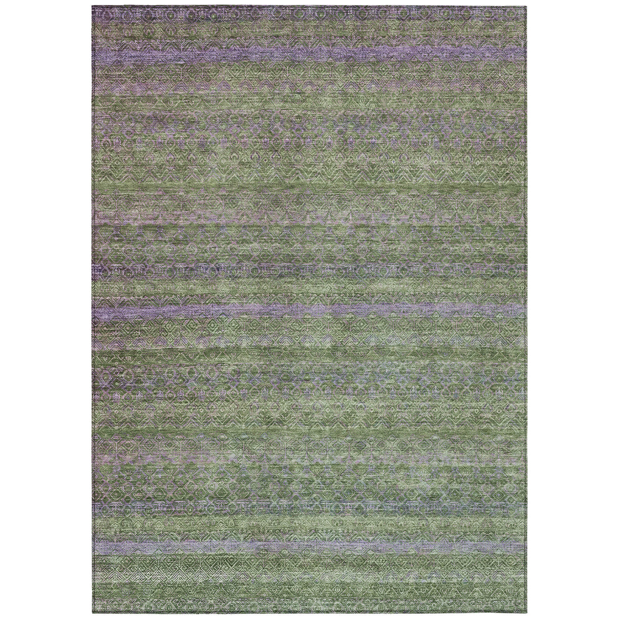 Addison Chantille ACN2106 Stripes Machine Made Transitional Olive Rug