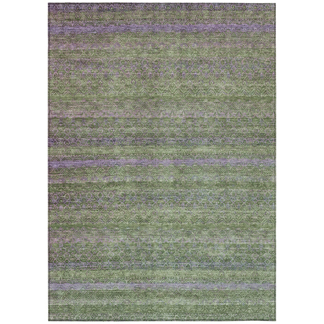 Addison Chantille ACN2106 Stripes Machine Made Transitional Olive Rug