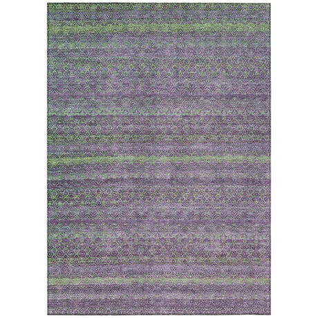 Addison Chantille ACN2106 Stripes Machine Made Transitional Purple Rug