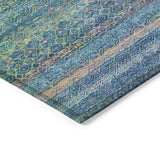 Addison Chantille ACN2106 Stripes Machine Made Transitional Teal Rug
