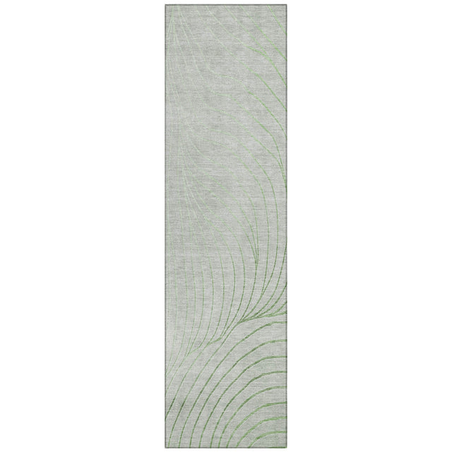 Addison Chantille ACN2107 Swirls Machine Made Transitional Aloe Rug