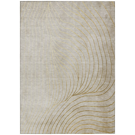 Addison Chantille ACN2107 Swirls Machine Made Transitional Beige Rug