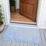 Addison Chantille ACN2107 Swirls Machine Made Transitional Blue Rug