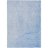 Addison Chantille ACN2107 Swirls Machine Made Transitional Blue Rug