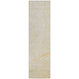 Addison Chantille ACN2107 Swirls Machine Made Transitional Gold Rug