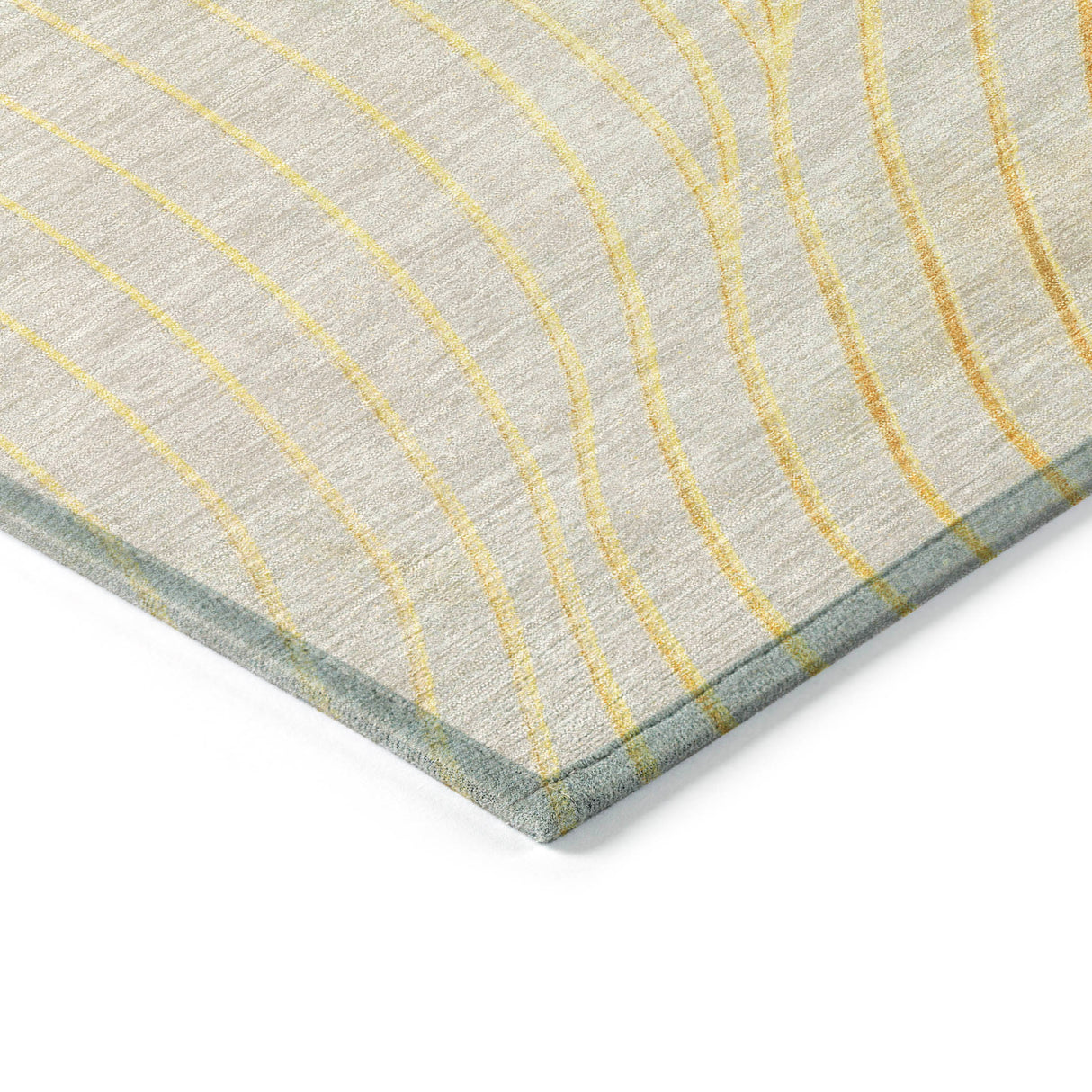 Addison Chantille ACN2107 Swirls Machine Made Transitional Gold Rug