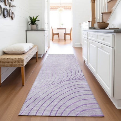 Addison Chantille ACN2107 Swirls Machine Made Transitional Lavender Rug