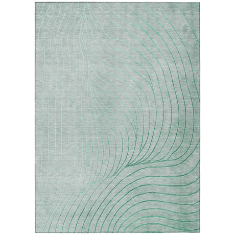 Addison Chantille ACN2107 Swirls Machine Made Transitional Mint Rug