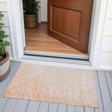 Addison Chantille ACN2107 Swirls Machine Made Transitional Orange Rug