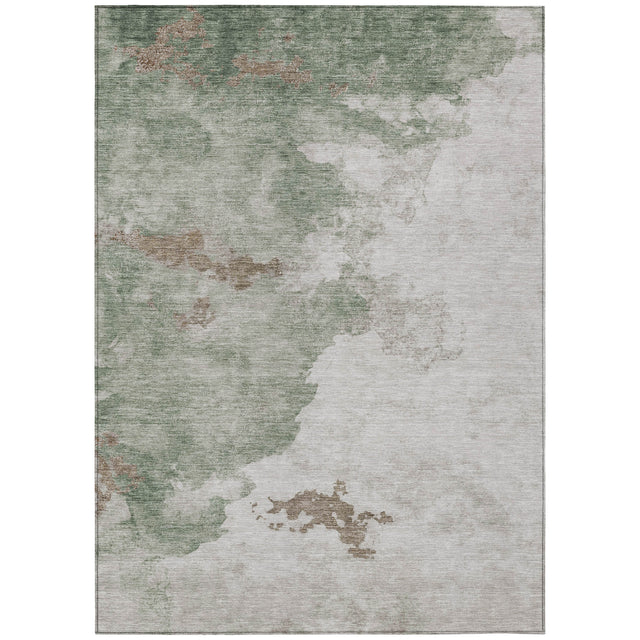 Addison Chantille ACN2108 Abstract Machine Made Transitional Aloe Rug