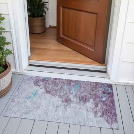 Addison Chantille ACN2108 Abstract Machine Made Transitional Lavender Rug