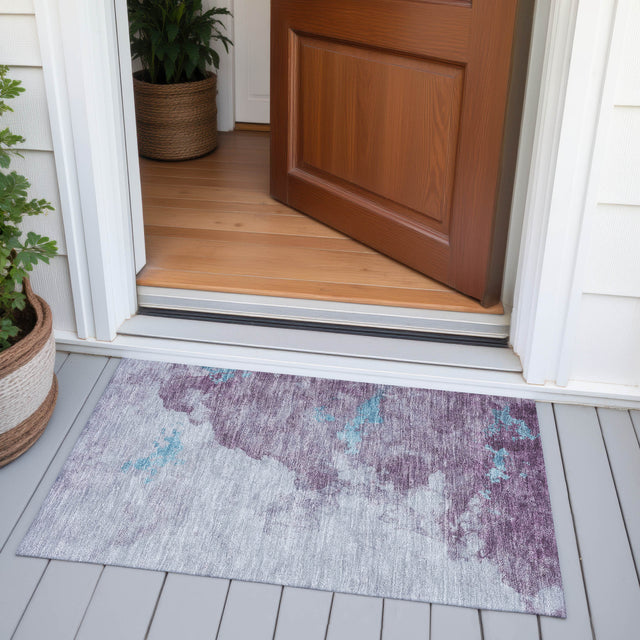 Addison Chantille ACN2108 Abstract Machine Made Transitional Lavender Rug