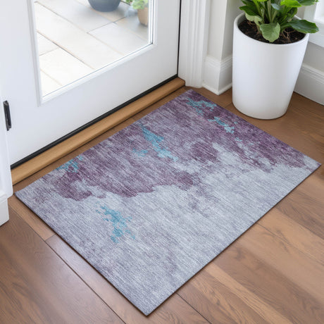 Addison Chantille ACN2108 Abstract Machine Made Transitional Lavender Rug