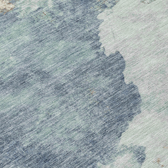 Addison Chantille ACN2108 Abstract Machine Made Transitional Seafoam Rug