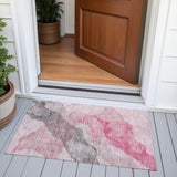 Addison Chantille ACN2109 Abstract Machine Made Transitional Blush Rug