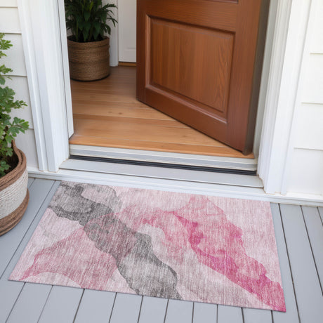 Addison Chantille ACN2109 Abstract Machine Made Transitional Blush Rug