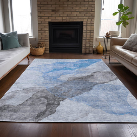 Addison Chantille ACN2109 Abstract Machine Made Transitional Sky Rug
