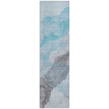 Addison Chantille ACN2109 Abstract Machine Made Transitional Teal Rug