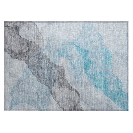 Addison Chantille ACN2109 Abstract Machine Made Transitional Teal Rug