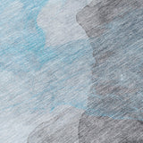 Addison Chantille ACN2109 Abstract Machine Made Transitional Teal Rug