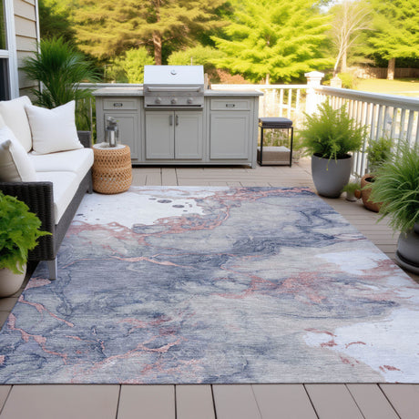 Addison Chantille ACN2110 Abstract Machine Made Transitional Blush Rug
