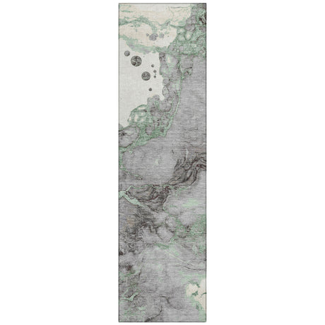 Addison Chantille ACN2110 Abstract Machine Made Transitional Green Rug