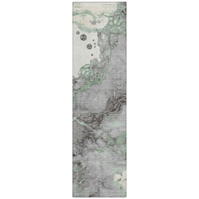 Addison Chantille ACN2110 Abstract Machine Made Transitional Green Rug