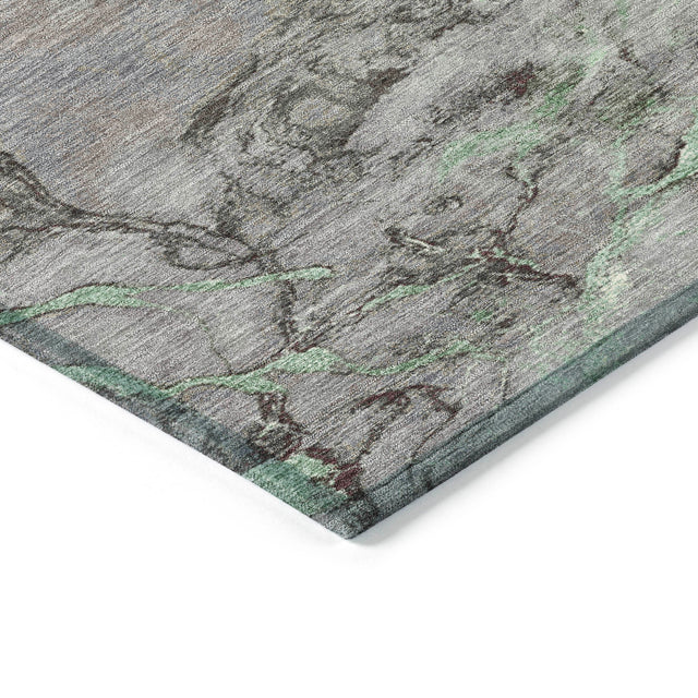 Addison Chantille ACN2110 Abstract Machine Made Transitional Green Rug