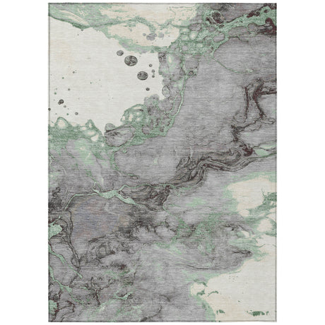 Addison Chantille ACN2110 Abstract Machine Made Transitional Green Rug