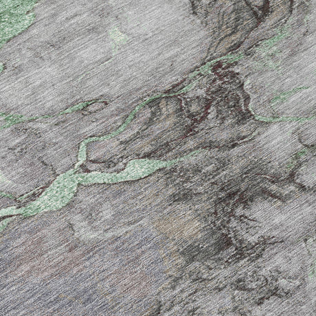 Addison Chantille ACN2110 Abstract Machine Made Transitional Green Rug