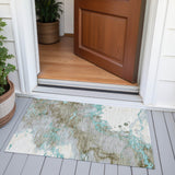Addison Chantille ACN2110 Abstract Machine Made Transitional Teal Rug