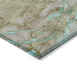 Addison Chantille ACN2110 Abstract Machine Made Transitional Teal Rug